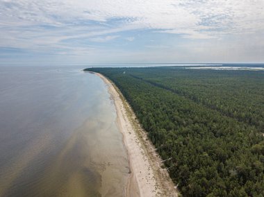yaz aylarında deniz plajı havadan detay görünümü