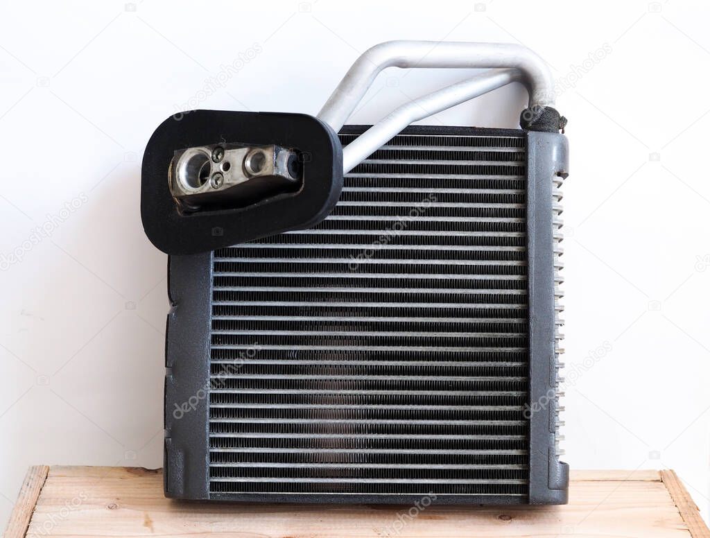 Evaporator, Cooling coil of car. condenser air filter conditioning automobile system. Car air condition