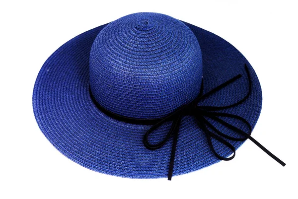 Verano Con Sombrero Moda Estilo Vintage Las Mujeres Usan Protección —  Fotos de Stock