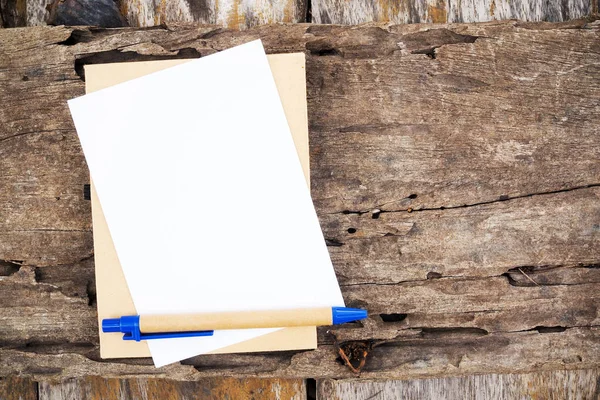 Nota Carta Penna Poste Vecchie Tavole Legno Decadute Consistenza Della — Foto Stock