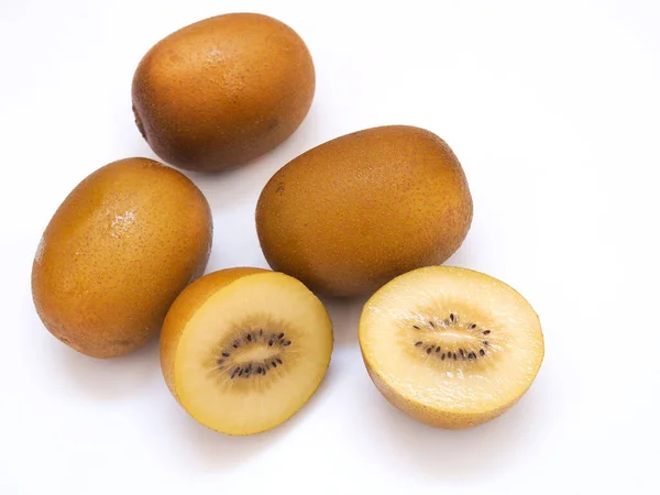 Zlaté Čerstvé Kiwi Ovoce Ovoce Používané Výrobě Ovocné Šťávy Nebo — Stock fotografie