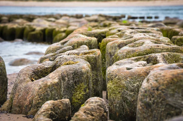 Pozůstatky Starověkého Molo Řeky — Stock fotografie