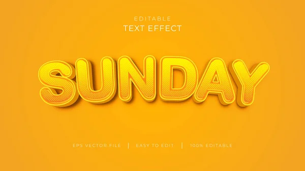 Sonntag Textstil Effekt — Stockvektor