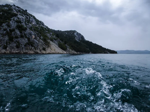 Croacia Dalmacia Dramática Nublado Paisaje Marino — Foto de Stock