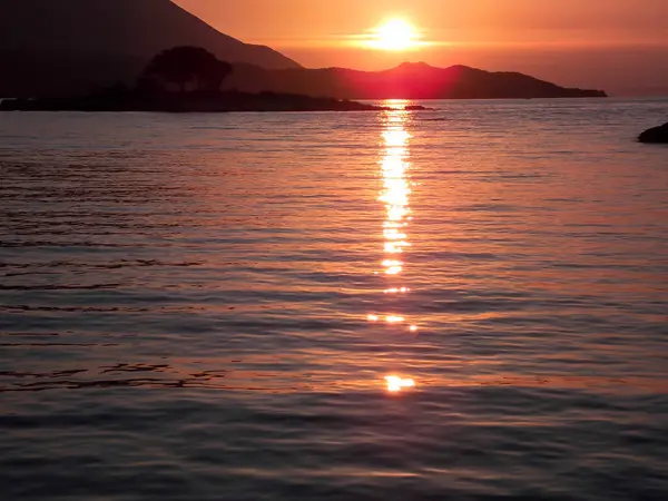 Sonnenuntergang Der Adria Kroatien — Stockfoto