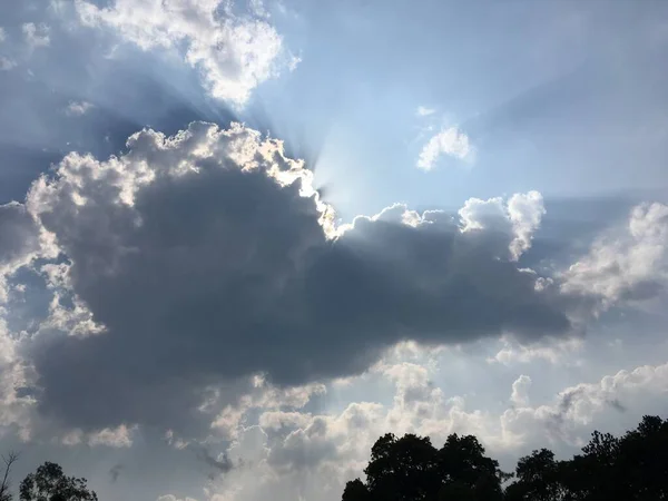 Clouded Sky Clockthe Sky Everything Lies Surface Earth — Stock Photo, Image