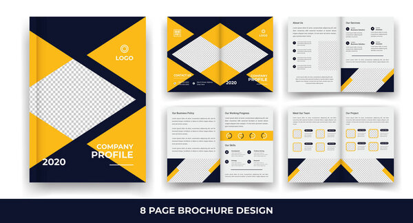 Творческий бизнес Годовой отчет 8 страниц Шаблон бизнес-брошюр