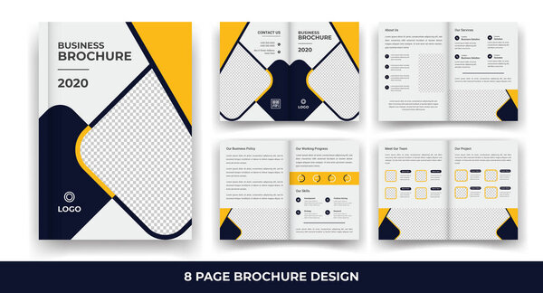 Творческий бизнес Годовой отчет 8 страниц Шаблон бизнес-брошюр