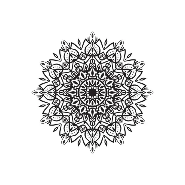 Mandala Met Zwart Wit Voor Het Kleuren Van Boeken Decoratieve — Stockvector