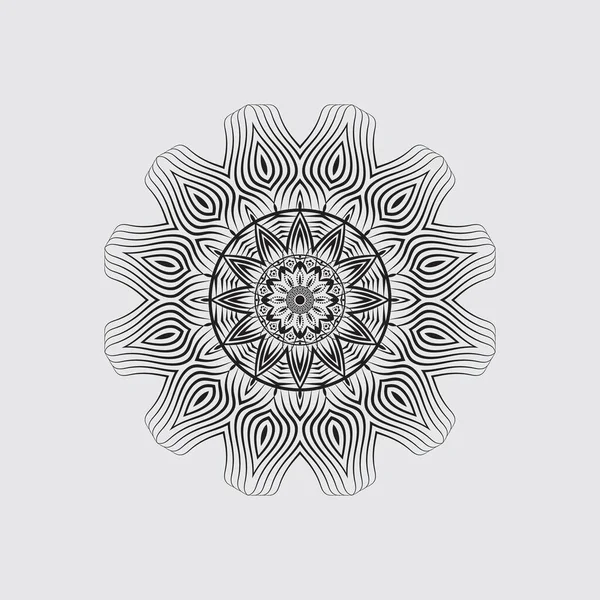 Mandala Met Zwart Wit Voor Het Kleuren Van Boeken Decoratieve — Stockvector