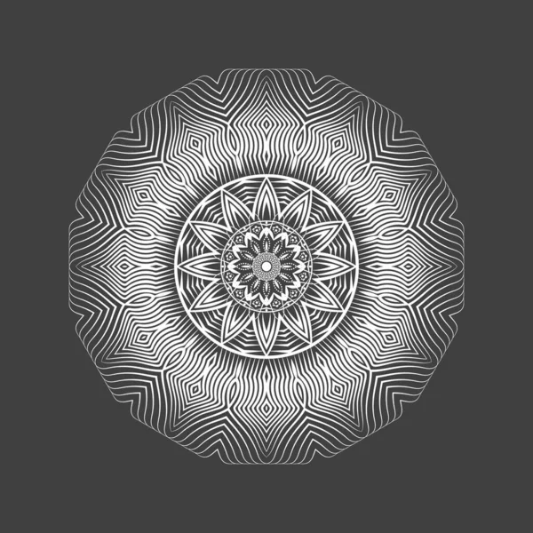 Mandalas Avec Noir Blanc Pour Les Livres Colorier Ornements Ronds — Image vectorielle
