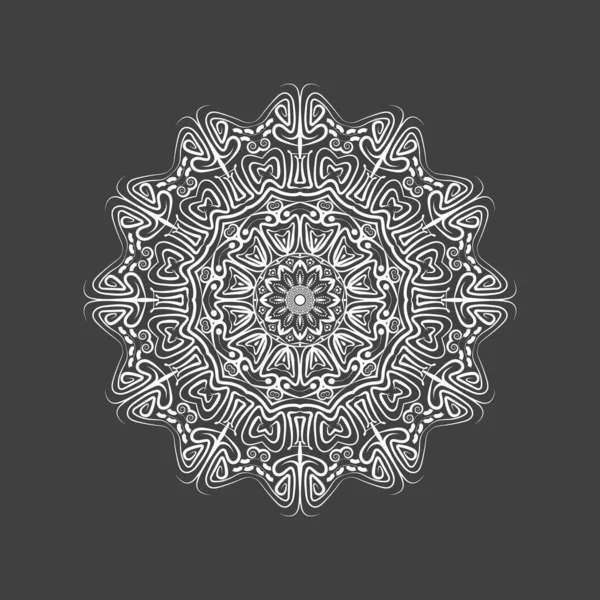 Mandalas Mit Schwarz Und Weiß Für Malbücher Dekorative Runde Ornamente — Stockvektor
