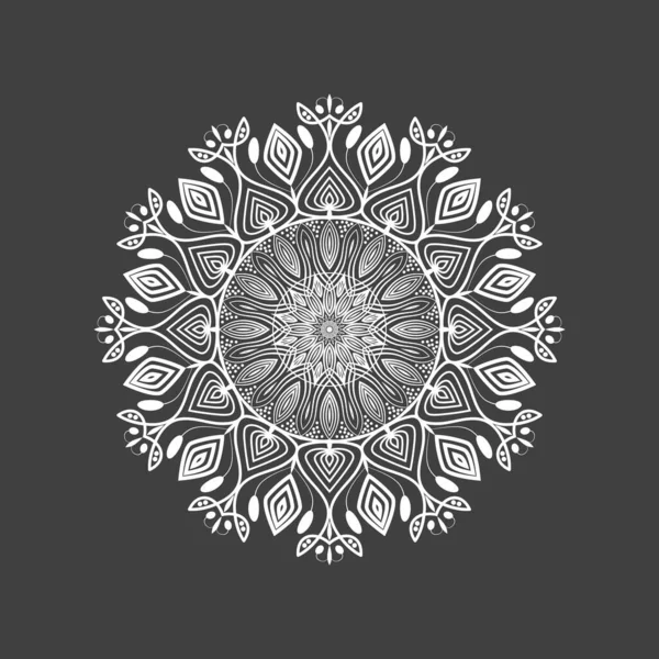 Mandala Met Zwart Wit Voor Het Kleuren Van Boeken Decoratieve — Stockvector