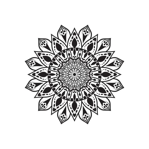 Mandalas Com Preto Branco Para Colorir Livros Ornamentos Redondos Decorativos — Vetor de Stock