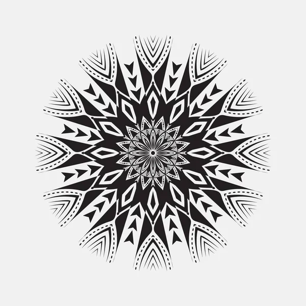 Mandalas Avec Noir Blanc Pour Les Livres Colorier Ornements Ronds — Image vectorielle