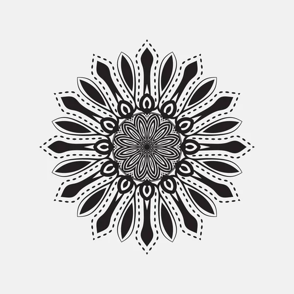 Mandalas Con Blanco Negro Para Colorear Libros Adornos Decorativos Redondos — Archivo Imágenes Vectoriales