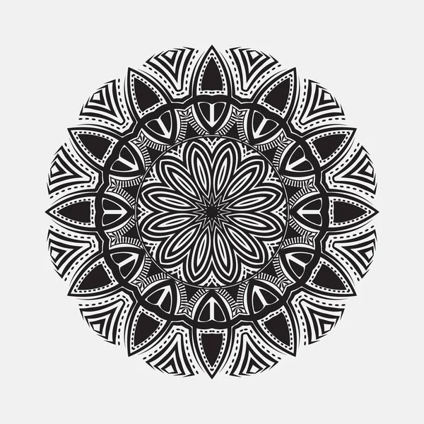 Mandala Con Bianco Nero Libri Colorare Decorativi Ornamenti Rotondi — Vettoriale Stock