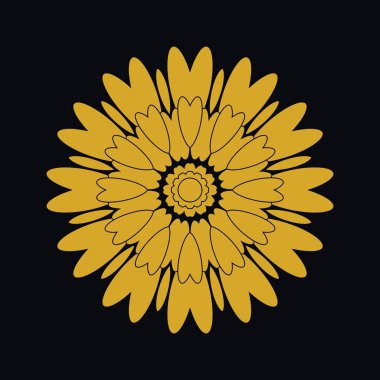 Boyama kitapları için siyah beyaz mandalalar. Dekoratif yuvarlak süsler.