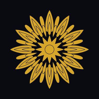 Boyama kitapları için siyah beyaz mandalalar. Dekoratif yuvarlak süsler.