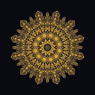 Boyama kitapları için siyah beyaz mandalalar. Dekoratif yuvarlak süsler.