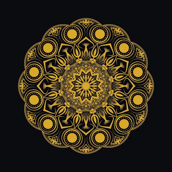 Mandalas Com Preto Branco Para Colorir Livros Ornamentos Redondos Decorativos —  Vetores de Stock