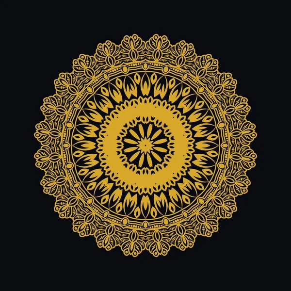 Mandalas Con Blanco Negro Para Colorear Libros Adornos Decorativos Redondos — Vector de stock