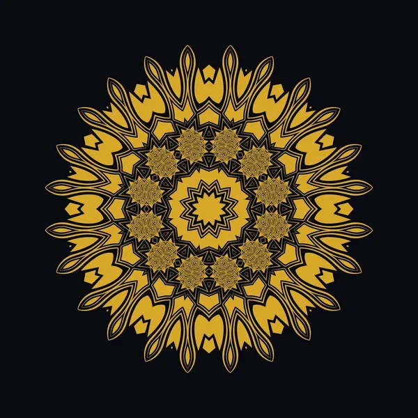 Mandalas Con Blanco Negro Para Colorear Libros Adornos Decorativos Redondos — Vector de stock