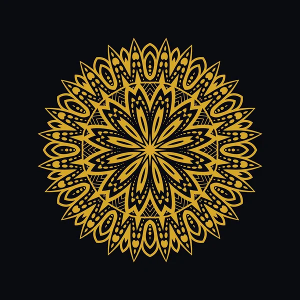 Mandalas Com Preto Branco Para Colorir Livros Ornamentos Redondos Decorativos —  Vetores de Stock