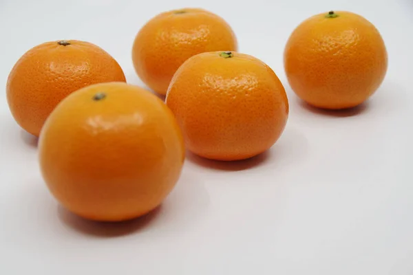 Mandarine Oder Mandarine Mandarin Isoliert Auf Weißem Hintergrund — Stockfoto