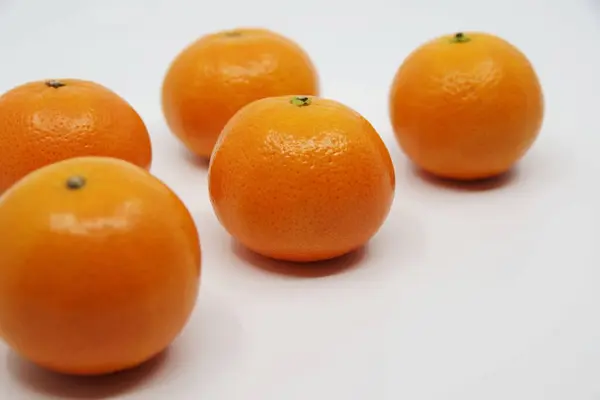 Mandarine Oder Mandarine Mandarin Isoliert Auf Weißem Hintergrund — Stockfoto