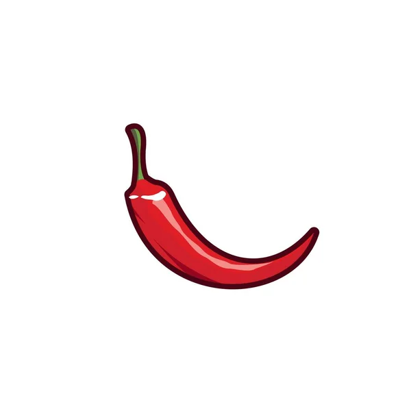 Eenvoudige Moderne Elegante Hot Chili Voor Saus Voedsel Vector Logo — Stockvector