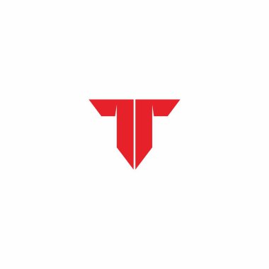 Basit soyut erkeksi harf t vektör logosu tasarımı