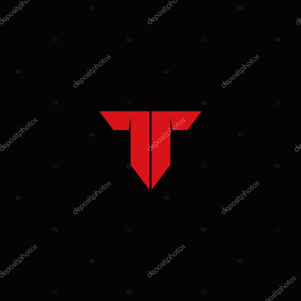 Simple abstract masculine letter t vector logo design