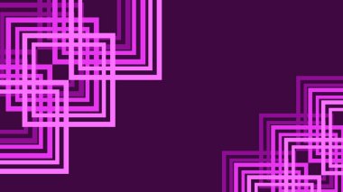 Mor çizgiler ve kare şekilli soyut arkaplan