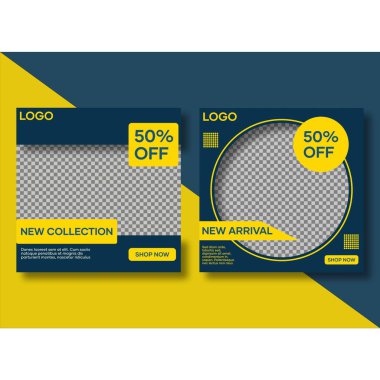 Sosyal medya şablonu zarif tasarım, gönderme