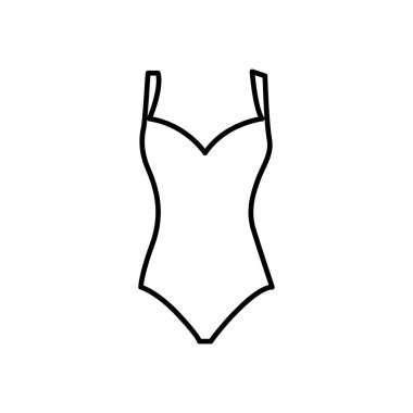 Kadın mayo elbise ikon vektör illüstrasyonu