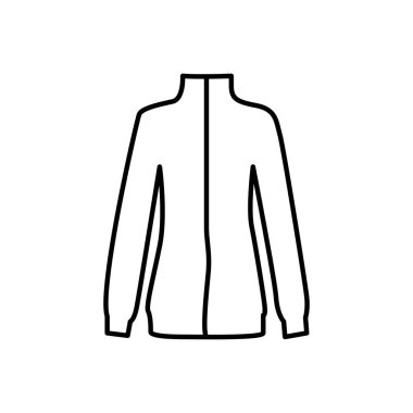 Balıkçı yaka kazak süveter ikonu uzun kollu moda illüstrasyonu