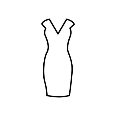 vektör simgesi kadınları resimli giyinirler, dış hatlar biçimi