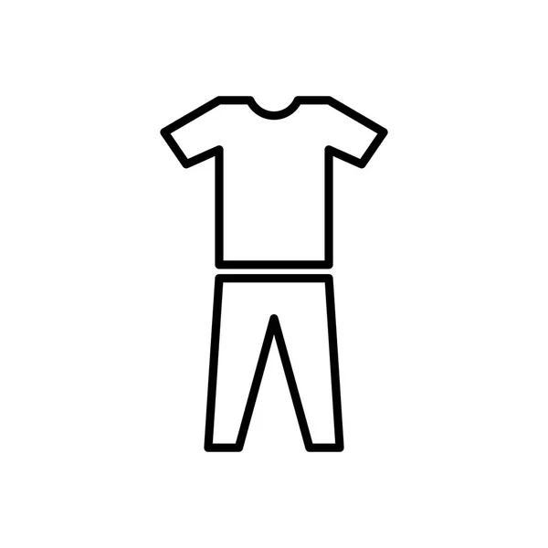 Hombre Uniforme Icono Hombre Camiseta Icono Línea Largo — Archivo Imágenes Vectoriales