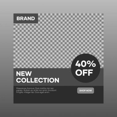 Sosyal medya afişi, reklam afişleri için vektör illüstrasyonu şablonu, sosyal medya tasarımı şablonu