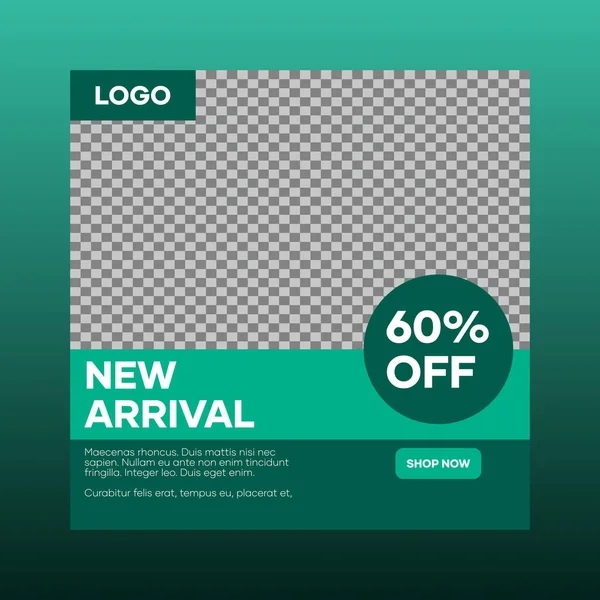 Reklam afişi, iş ve tanıtım satışları için sosyal medya afişi vektör ilülasyonu şablonu