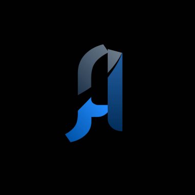 Logo tasarımı. Soyut, zarif ve renkli bir harf.