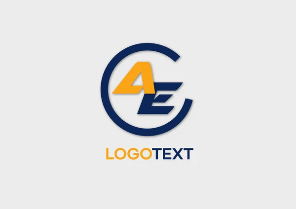 AE harfi logosu, harflerin baş harfleri logo, isim kimliği logosu, vektör illüstrasyonu