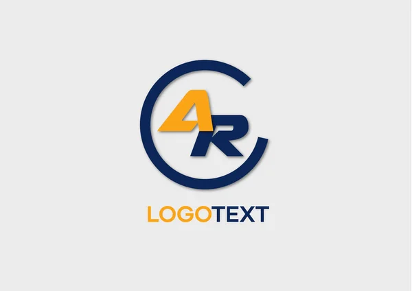 AR harfi logosu, harflerin baş harfleri logo, isim kimliği logosu, vektör illüstrasyonu