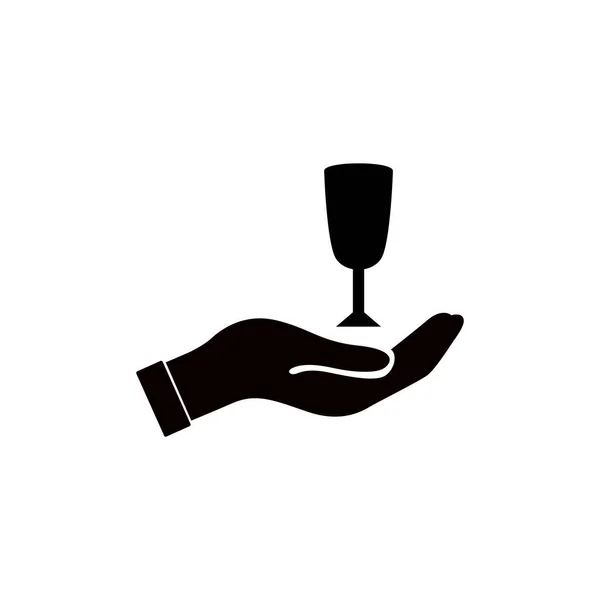 Illustratie Van Handmatig Drinkglas Vectorillustratie — Stockvector