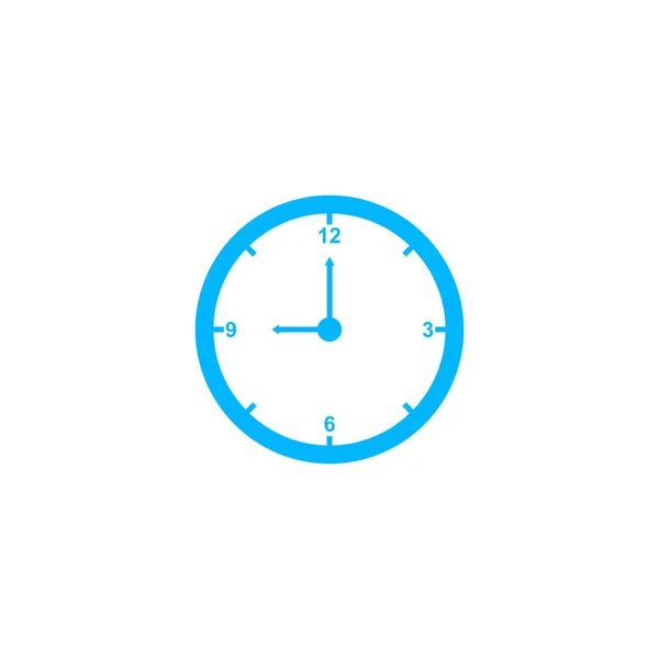 Icône Horloge Vecteur Icône Horloge Bleue Icône Montre Moderne Illustration — Image vectorielle
