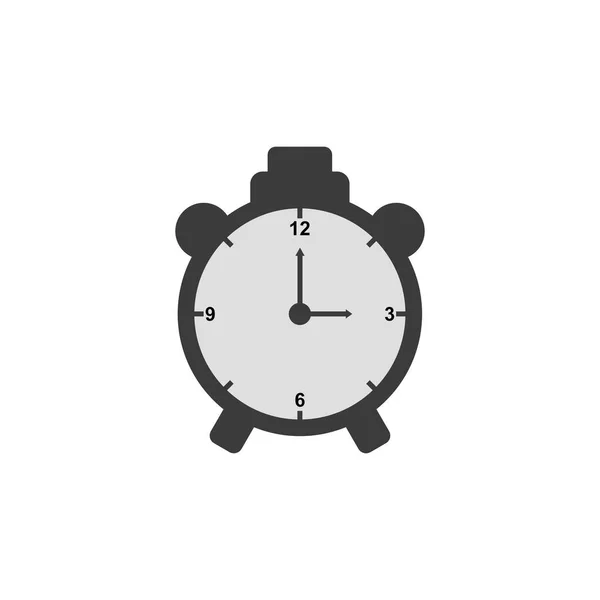 目覚まし時計のアイコンブラックの目覚まし時計 ベクターイラスト — ストックベクタ
