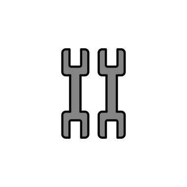 Anahtar simgesi. tamir aracı anahtar simgesi illüstrasyonu, vektör illüstrasyonu