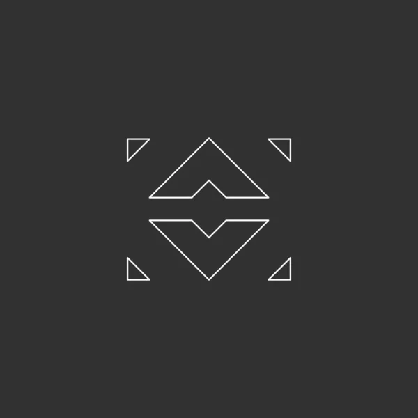 Modern geometrik sembol logosu. Soyut şekillere sahip semboller tasarlamak logo olarak kullanılmak için uygundur. Soyut logo tasarımı fikirleri. vektör