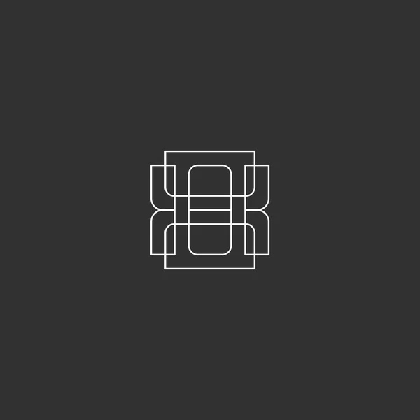 Modern Geometrisch Logo Ontwerp Concept Ontwerpsymbolen Met Abstracte Vormen Die — Stockvector